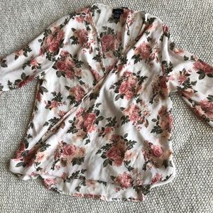 Floral sheer blouse